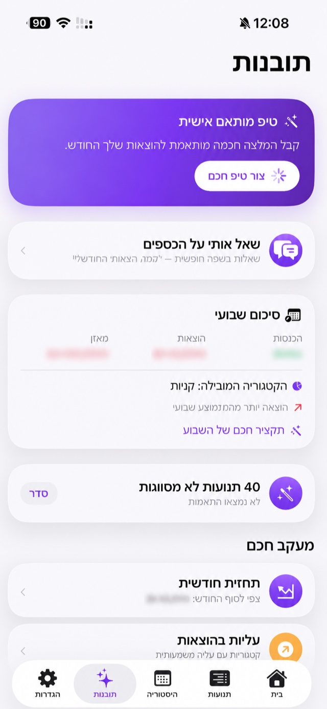 מסך תובנות